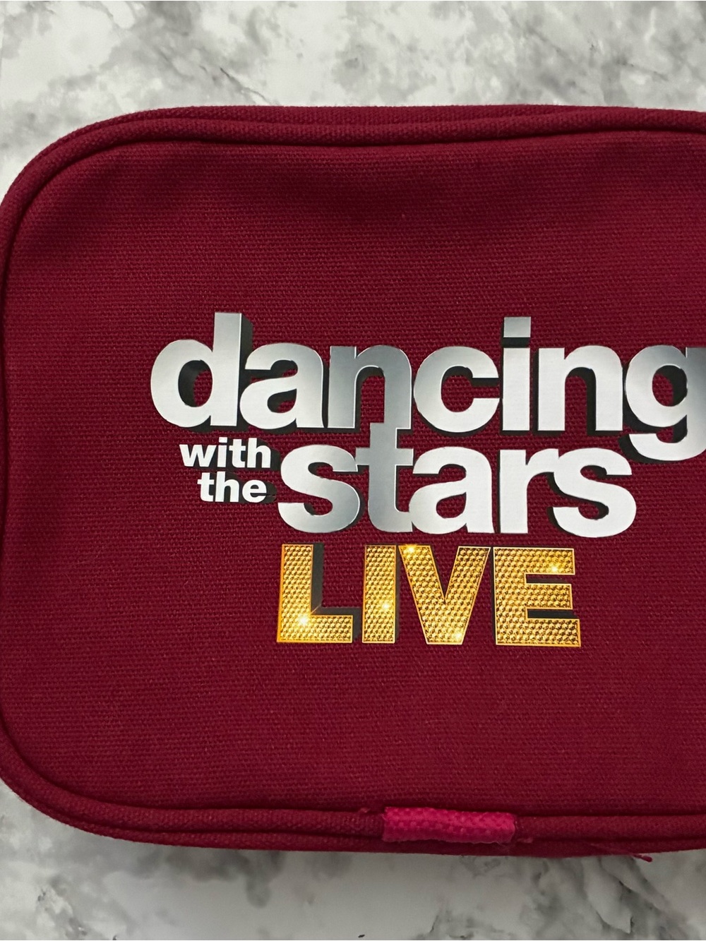Dancing With The Stars Live Maroon Cosmetic Travel Bag Case